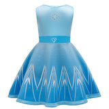 Summer Elsa Sleeveless, One-pieces Anna Elsa Costume Girls Dress, Birthday Party Dress up with Accessories - KAMO