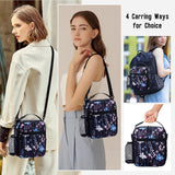 HAWEE Reusable Insulated Lunch Bag for Women - Portable Thermal Meal Tote with Adjustable Shoulder Strap & Bottle Pocket, Small Soft Cooler for Office, Work, Beach, Picnic & Travel