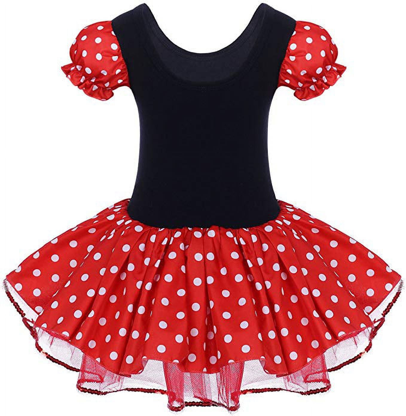 Minnie Costume Baby Girl Dress Mouse Ear Headband Polka Dot Dress - KAMO