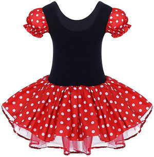 Minnie Costume Baby Girl Dress Mouse Ear Headband Polka Dot Dress - KAMO