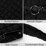 HAWEE Quilted Tote Bag Large Quilted Carryall Puffer Shoulder Bag Lightweight Quilted Padding Hobo Bag Quilted Bag - KAMO