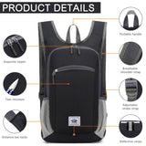 15L Lightweight Hiking Backpack Foldable Small Travel Backpack Packable Camping Backpack for Women Men
