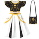Girl Pop Singer Costume Demon Hunter Dress Dancer Dress Up Halloween Cosplay 3-14 Years - KAMO