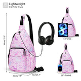 HAWEE Convertible Sling Backpack Purse Sunflower Crossbody Chest Bag Left and Right Shoulder Water Repellent