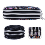 HAWEE Wristlet Purse for Women Credit Card Holder Wallet with 3 Zipper Handbag Wallet Floral Printing, Colorful Flower