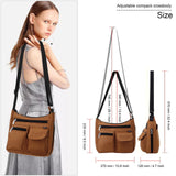 HAWEE Crossbody Bag for Women - Multi-pocket Shoulder Bag Lightweight Messenger Bag Casual printed Purse Handbag Travel Bag - KAMO