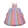 HAWEE Girls Unicorn Princess Dress Fancy Party Costume Dress up Wedding Birthday Party Gown for Age 2-11 Years Old - KAMO