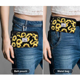 HAWEE Multipurpose Canvas Horizontal Smartphone Pouch Cell Phone Holster with Belt Loop Pouch Bag Belt Pouches for Women Cellphone - KAMO