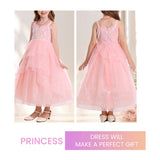 KAWELL Good Witch Glinda Costume Girls Pink Tulle Princess Dress Toddler Halloween Costumes Witch Cosplay Outfit - KAMO