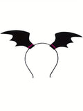 Adorable Girls' Vampirina Costume Set - Soft Velvet Halloween Dress with Detachable Bat Wings & Matching Headband - Perfect for Cosplay, Parties & Photoshoots - Sizes 2Y to 7Y - KAMO
