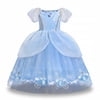 HAWEE Girls Princess Costume Dress, Butterfly Tulle Long Ball Gown with Accessories, Birthday Party & Halloween Costume Age 2-7 Years - KAMO