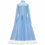 HAWEE Princess Dress Costume for Girls Blue Sequined Ball Gown Snow Queen Cosplay Dress - KAMO