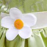 HAWEE Deluxe Princess Frog Costumes Little Girls Dress Fancy Gown for Cosplay Halloween Party - KAMO