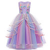 Girls' Unicorn Costume Princess Long Maxi Dress for Birthday Party - KAMO
