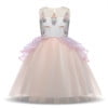 KAWELL Unicorn Princess Tulle Flower Pageant Christmas Girl's Fancy-Dress Costume for Child, 9-10 Years - KAMO