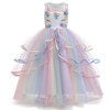 HAWEE Princess Girl Dress Long Tulle Gown Flower Girls Unicorn Dress - KAMO