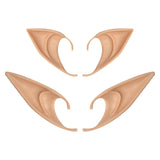 2 Pairs of Big and Small Role Playing Fairy Ears, Halloween Anime Party Dress Up Vampire Dress Up Latex Elf Ears Party Supplies - KAMO
