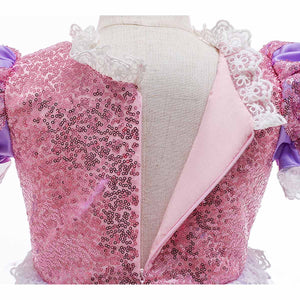 Girls Rapunzel Princess Sofia Costume Birthday Christmas Halloween Cosplay Carnival Fancy Dress - KAMO