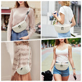 HAWEE Pure Colour Crossbody Bag Bum Bag for Women,Two Way Zipper Belt Bag with Adjustable Strap,Fashion Waist Packs for Traveling Workout - KAMO