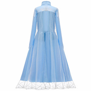 Frozen 2 Elsa Deluxe Princess Dress Costume for Girl Cosplay Christmas Party Dresses - KAMO