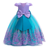 HAWEE Girls Mermaid Costume Princess Dress Up Lace Off Shoulder Evening Elegant Dress - KAMO