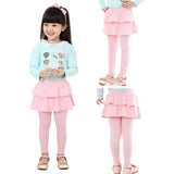 Girls Leggings Toddler Pants Leggings for Girls School Uniform Tutu Kids Ruffle Skirt, 3-Pack, Sizes 3-10 - KAMO