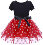 Minnie Costume Baby Girl Dress Mouse Ear Headband Polka Dot Dress - KAMO