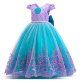 HAWEE Girls Mermaid Costume Princess Dress Up Lace Off Shoulder Evening Elegant Dress - KAMO