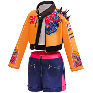 Demon Costume Kids Hunters Cosplay Girls Pop Singers Stage Role Play Outfit Toddler Halloween Costumes