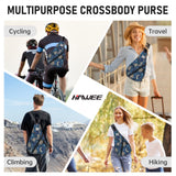 HAWEE Women's Rope Sling Bag - Convertible Chest Bag & Backpack, Water-Resistant Crossbody Daypack for Travel, Sport, Cycling | Left or Right Wear, Sunflower