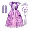 Princess Snow White Dress Costume with Accessories for Girls, Perfect for Party, Halloween Or Pretend Play Dress Up - KAMO