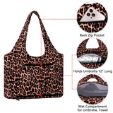 HAWEE Sunflower Tote Bag Water Repellent Travel Handbag Purse with 11 Pockets for Commuting/ Working/ Nursing/ Shopping/ Exercising