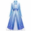 HAWEE Princess Dress Costume for Girls Blue Sequined Ball Gown Snow Queen Cosplay Dress - KAMO