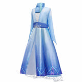 HAWEE Princess Dress Costume for Girls Blue Sequined Ball Gown Snow Queen Cosplay Dress - KAMO