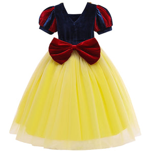 KAWELL Snow White Princess Costumes Birthday Party Halloween Costume Cosplay Dress up for Little Girls 3-12 Years