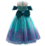 Little Mermaid Costume Ariel Dress for Girls Kids Birthday Party Halloween Cosplay Costumes 3-10 Years - KAMO