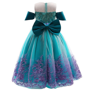 Little Mermaid Costume Ariel Dress for Girls Kids Birthday Party Halloween Cosplay Costumes 3-10 Years - KAMO