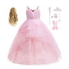KAWELL Good Witch Glinda Costume Girls Pink Tulle Princess Dress Toddler Halloween Costumes Witch Cosplay Outfit - KAMO