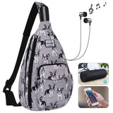 HAWEE Sunflower Bags Sling Backpack for Women One Shoulder Strap Cross Body