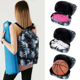 Drawstring Backpack Bag with Shoe Compartment, Large Gym Bag Sackpack Sports Beach Backpack for Men Women - KAMO