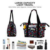 HAWEE Expandable Duffel Bag for Women with Trolley Sleeve and Wet Pocket Water Repellent Weekender Travel Tote Large Capacity Carry On Overnight Luggage for Gym/ Trip/ Camping/ Beach, Sunflower