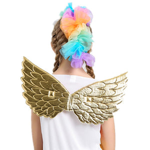 Girls Unicorn Costume Rainbow Dress with Wing Headband for Little Girls 4-5t - KAMO