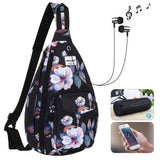 HAWEE Sunflower Bags Sling Backpack for Women One Shoulder Strap Cross Body
