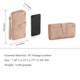 HAWEE Womens Wallets Large Capacity Credit Card Holder Rfid Wallet Women Zipper Pocket Leather Ladies Wristlet Clutch Wallet