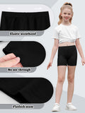 HAWEE 6 Pack Cotton Girls Bike Shorts Cartwheel Toddler Biker Under Dress Dance Multi-Color Shorts, 5-14 Y - KAMO