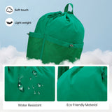 HAWEE Drawstring Backpack Sports Gym Bag Water Resistant String Bag Cinch Sackpack with Zipper Pocket for Shopping Sport Yoga - KAMO