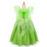 KAWELL Tiana Fancy-Dress Costume for Little Girls Fancy Halloween/Christmas Role Play Green Fairy Skirt - KAMO