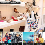 HAWEE Sunflower Tote Bag with Zipper for Women Inside Mesh Pocket Heavy Duty Casual Cloth Shoulder Handbag Outdoors, Sunflower Yellow