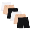 HAWEE 6 Pack Cotton Girls Bike Shorts Cartwheel Toddler Biker Under Dress Dance Multi-Color Shorts, 5-14 Y - KAMO