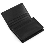 HAWEE Men's Bifold Front Pocket Wallet Genuine Leather RFID Blocking Card Billfold 5 Slots with Cash Clip, Black